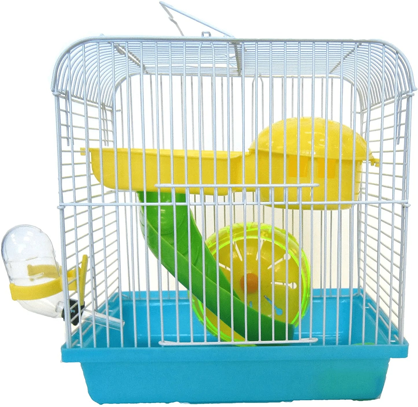 YML Dwarf Hamster Mice Travel Cage with Accessories, Blue