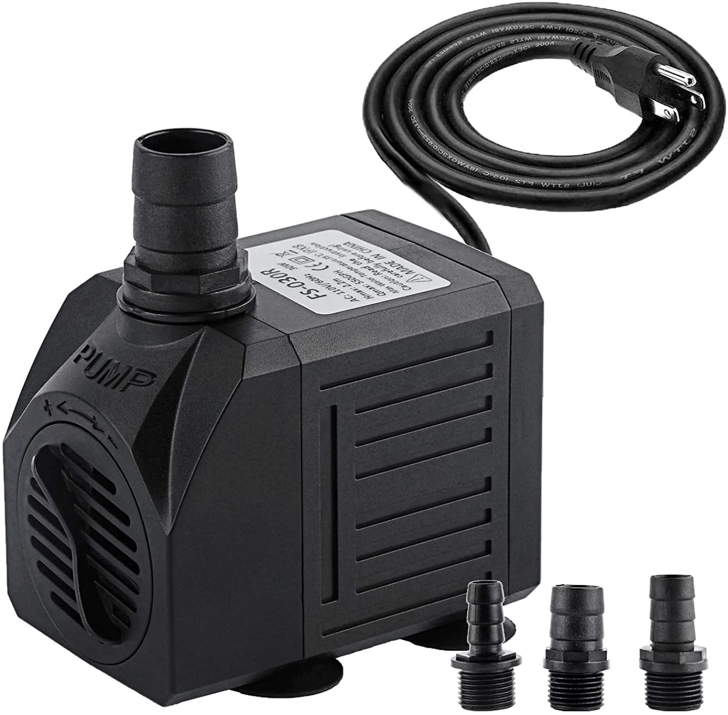Yochaqute Aquarium Submersible Water Pump: 550GPH 30W Quiet Mini Adjustable with 6Ft Power Cord for Hydroponics | Garden Waterfall | Pond | Fish Tank | Fountain  Yochaqute   