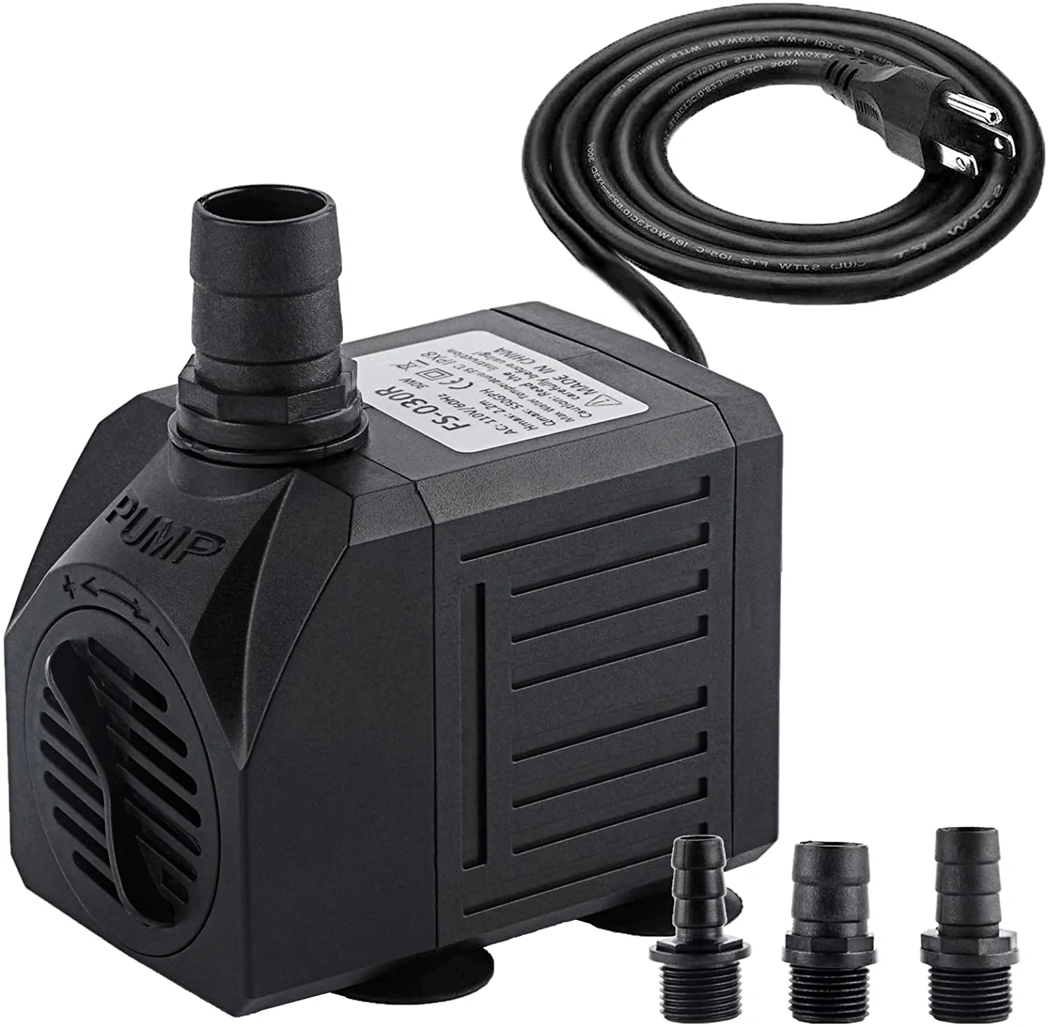 Yochaqute Aquarium Submersible Water Pump: 550GPH 30W Quiet Mini Adjustable with 6Ft Power Cord for Hydroponics | Garden Waterfall | Pond | Fish Tank | Fountain