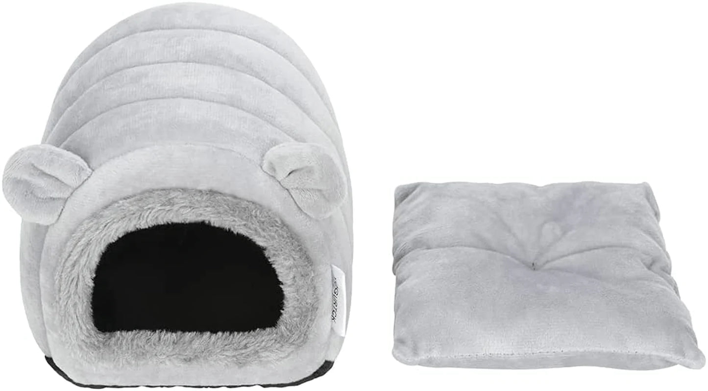 YOGURTCK Hamster Hedgehog Guinea Pig Cave Bed Nest Hideout, Small Animals Cage Supplies Warm House - Gray Animals & Pet Supplies > Pet Supplies > Small Animal Supplies > Small Animal Habitat Accessories YOGURTCK   