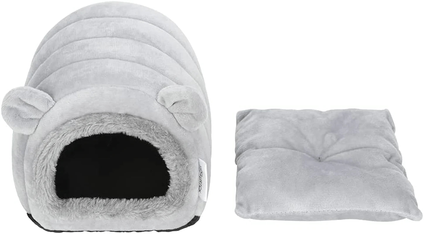 YOGURTCK Hamster Hedgehog Guinea Pig Cave Bed Nest Hideout, Small Animals Cage Supplies Warm House - Gray Animals & Pet Supplies > Pet Supplies > Small Animal Supplies > Small Animal Habitat Accessories YOGURTCK   