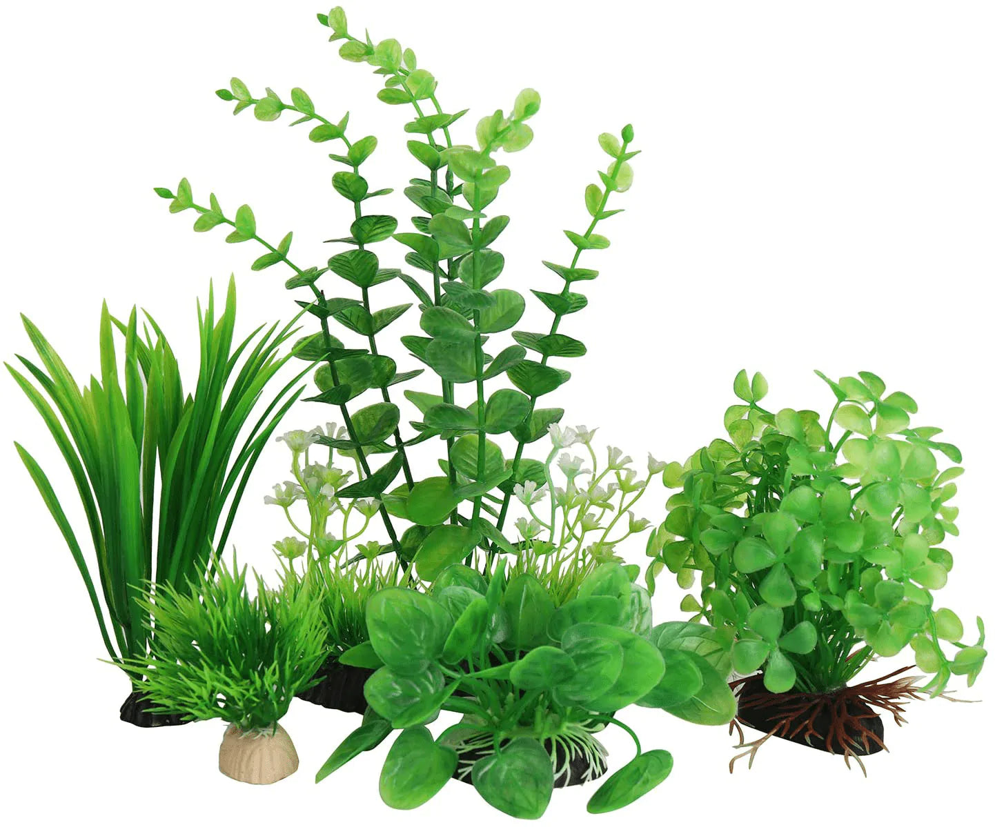 YOJOE Aquarium Plants Aquarium Decor Plastic Plants Fish Tank Decoration Aquarium Plant Set Green Plants, Aquarium Green Plants Set 5 Pieces Animals & Pet Supplies > Pet Supplies > Fish Supplies > Aquarium Decor YOJOE Aquarium Green plants Set 5 pieces  