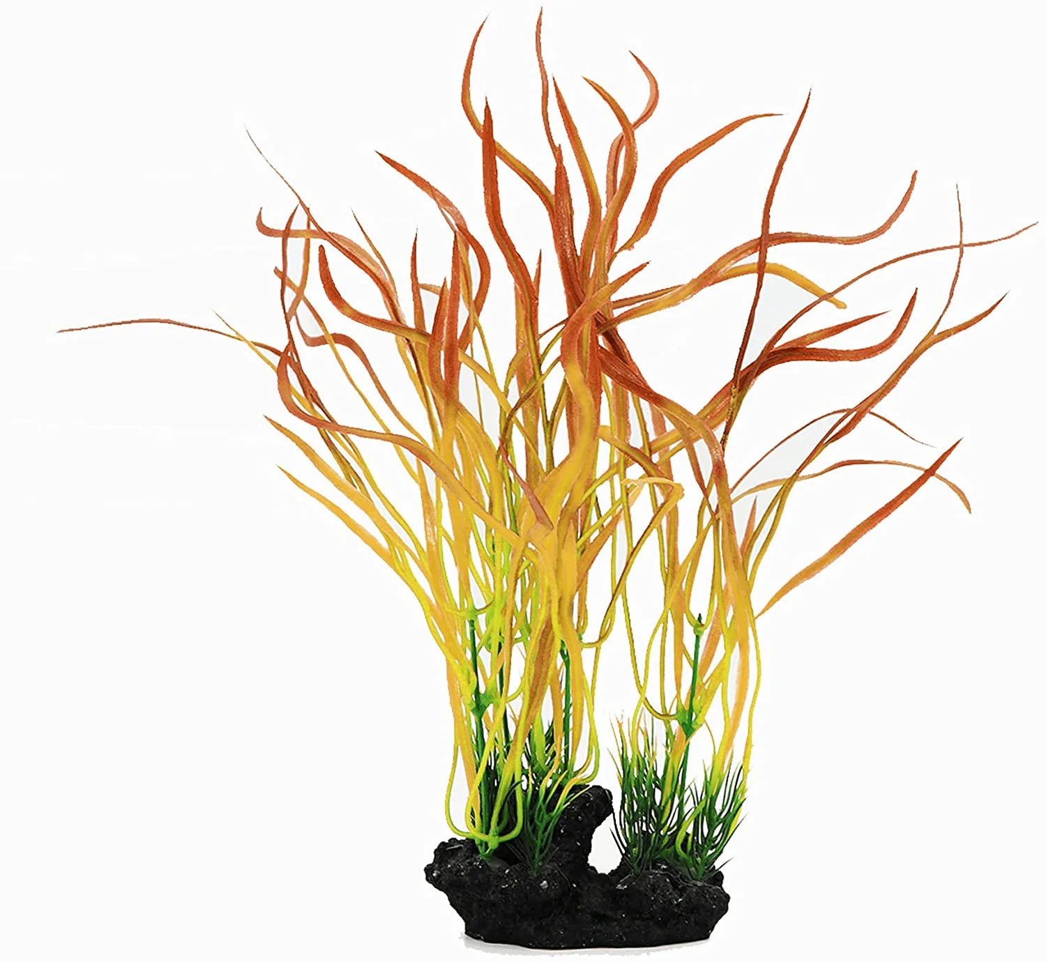 YOJOE Aquarium Plants Aquarium Decor Plastic Plants Fish Tank Decoration Aquarium Plant Set Green Plants, Aquarium Green Plants Set 5 Pieces Animals & Pet Supplies > Pet Supplies > Fish Supplies > Aquarium Decor YOJOE 15 in Orange  
