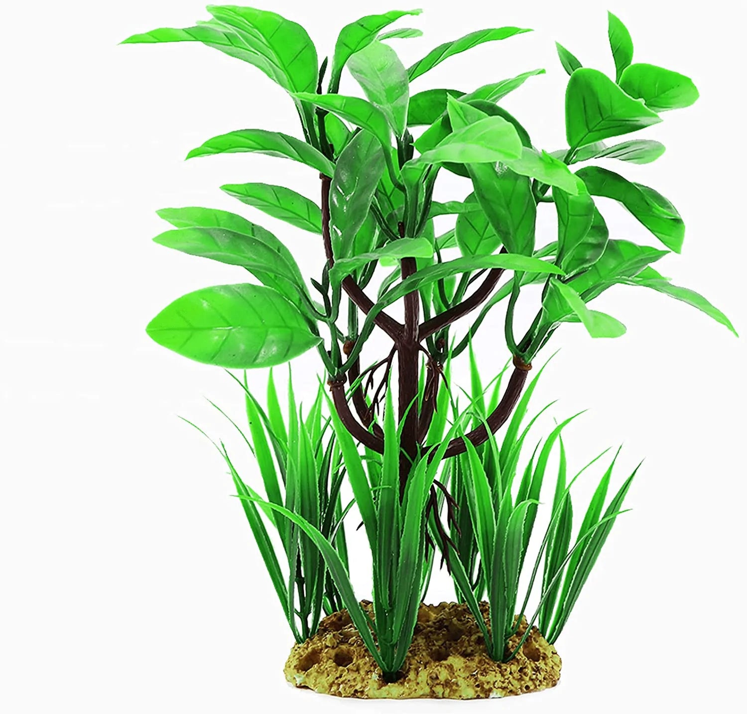 YOJOE Aquarium Plants Aquarium Decor Plastic Plants Fish Tank Decoration Aquarium Plant Set Green Plants, Aquarium Green Plants Set 5 Pieces Animals & Pet Supplies > Pet Supplies > Fish Supplies > Aquarium Decor YOJOE 8.3 in Green  