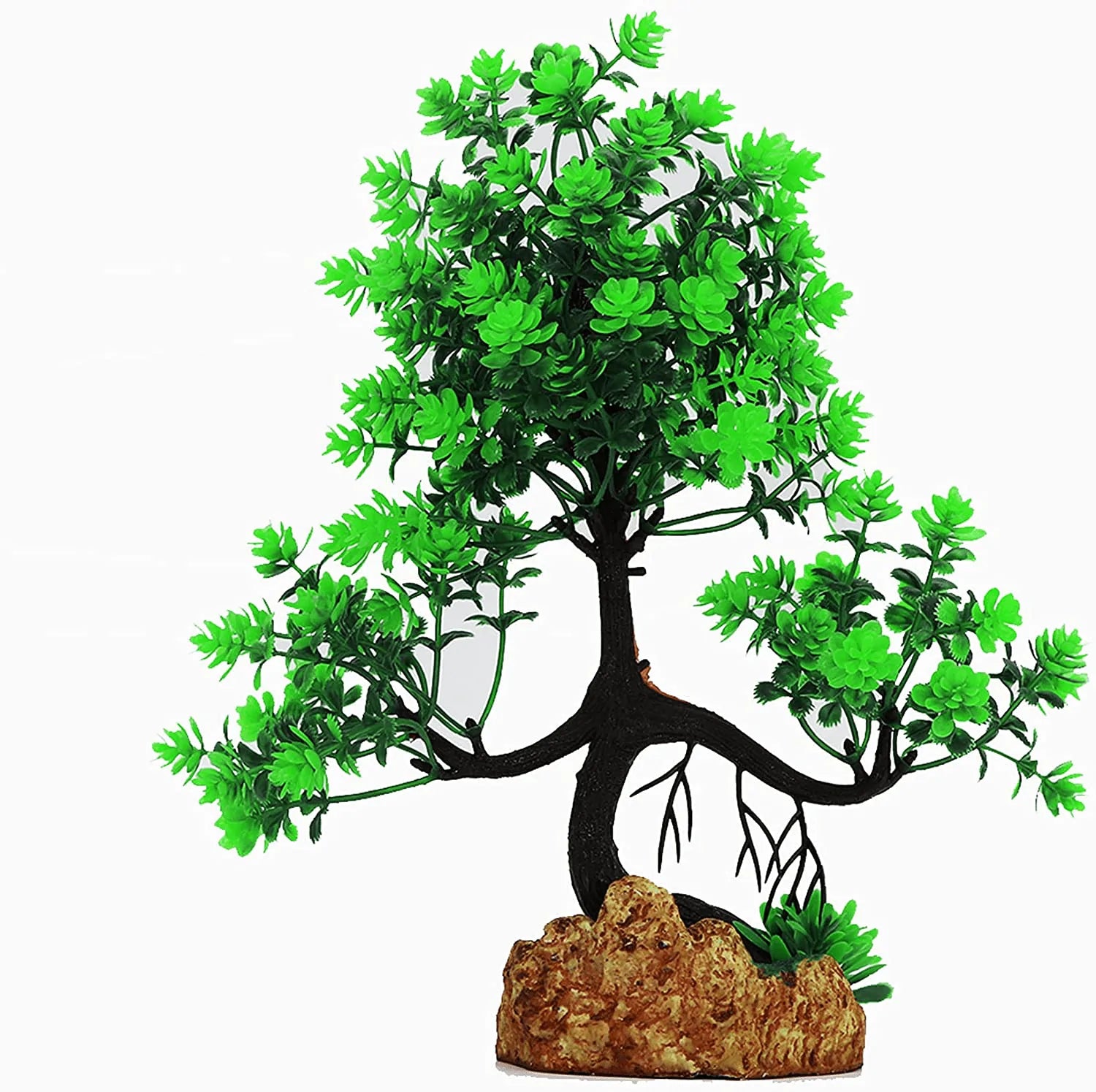 YOJOE Aquarium Plants Aquarium Decor Plastic Plants Fish Tank Decoration Aquarium Plant Set Green Plants, Aquarium Green Plants Set 5 Pieces Animals & Pet Supplies > Pet Supplies > Fish Supplies > Aquarium Decor YOJOE 9.8 in Green Tree  