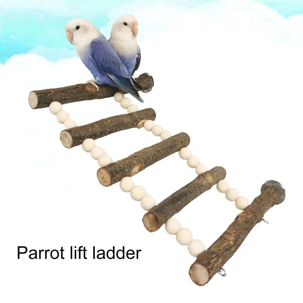 Yoone Bird Stand Bite Resistant Easy to Disassemble Various Angle Installation Natural Materials Climb and Play Perched Portable Pet Bird Parrot Wooden Ladder for Indoor Animals & Pet Supplies > Pet Supplies > Bird Supplies > Bird Ladders & Perches Yoone   