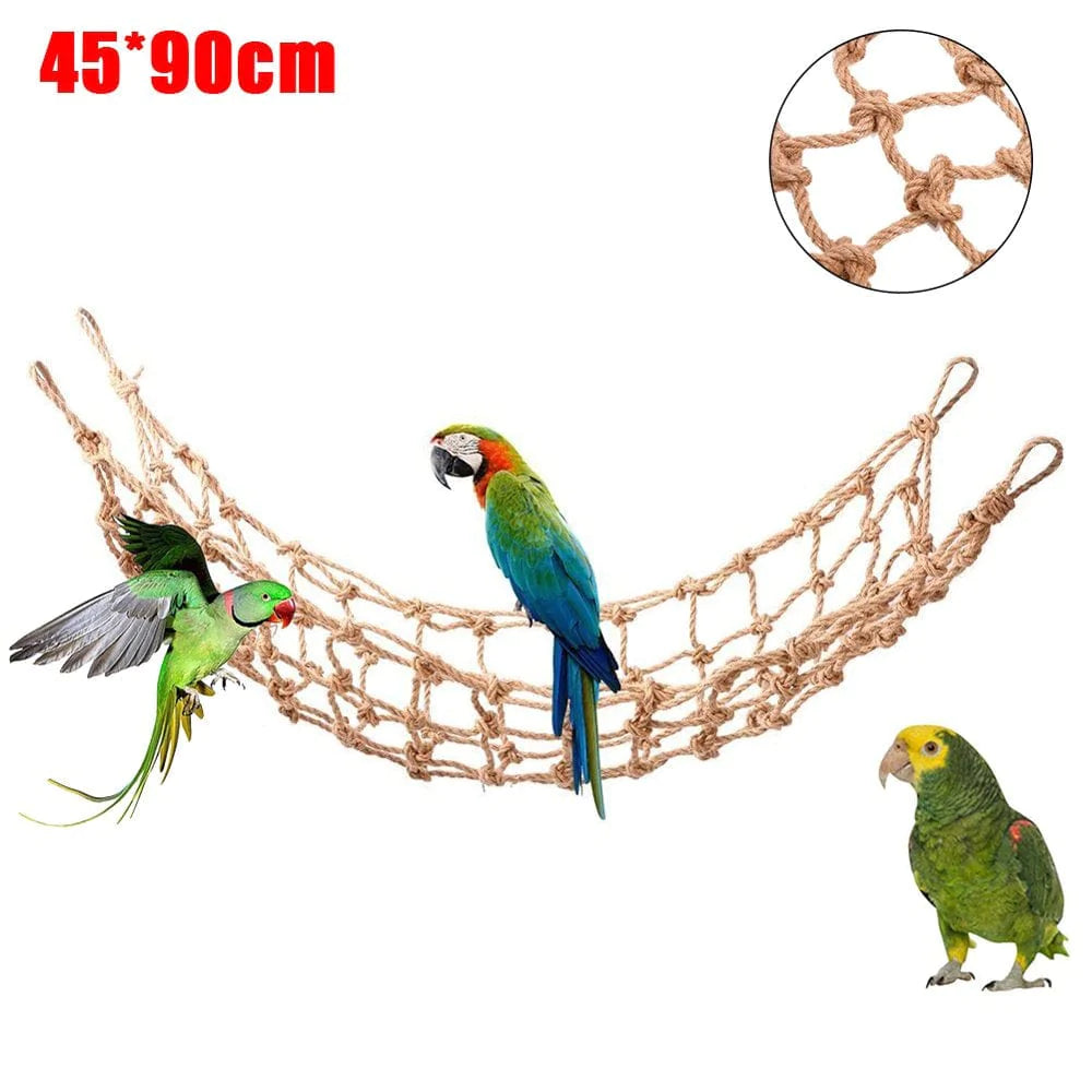 Yoone Pet Bird Parrot Climbing Hanging Rope Swing Hammock Net Game Play Gym Cage Toy Animals & Pet Supplies > Pet Supplies > Bird Supplies > Bird Gyms & Playstands Yoone   