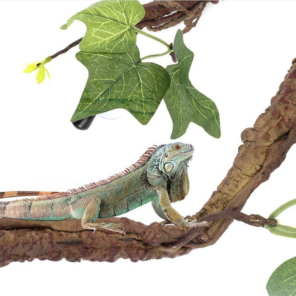 Younar 2Pcs Reptile Corner Branch Vines Plants Flexible Jungle Climbing Vine Habitat Decor Accessories for Climbing Lizard Bearded Dragon Chameleon Lizards Snakes 17.7In Well-Liked Animals & Pet Supplies > Pet Supplies > Small Animal Supplies > Small Animal Habitat Accessories Younar   