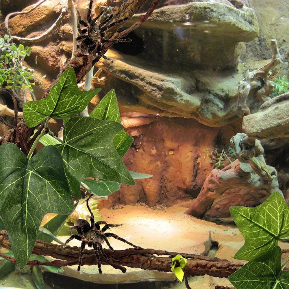 Younar 2Pcs Reptile Corner Branch Vines Plants Flexible Jungle Climbing Vine Habitat Decor Accessories for Climbing Lizard Bearded Dragon Chameleon Lizards Snakes 17.7In Well-Liked Animals & Pet Supplies > Pet Supplies > Small Animal Supplies > Small Animal Habitat Accessories Younar   