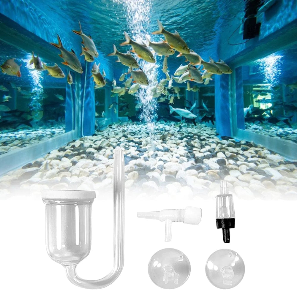 Younar Glass Oxygen Refiner Air Stone Fish Tank Bubble Diffuser Animals & Pet Supplies > Pet Supplies > Fish Supplies > Aquarium Air Stones & Diffusers Younar   