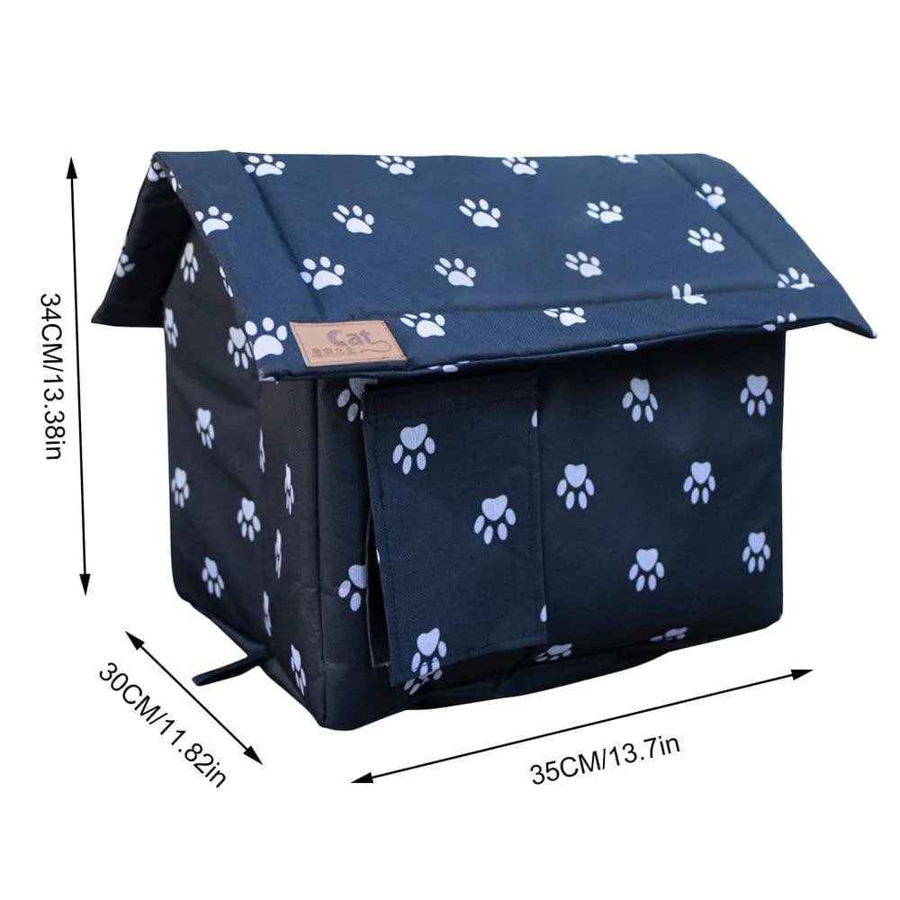 Younar Outdoor Cat Shelter outside Cat Houses for Feral Cats Kitty Shelter with Waterproof Oxford Cloth Warm Pet House for Small Dogs Indoor Outdoor Steady