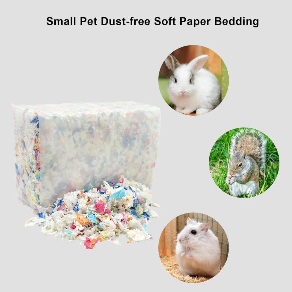 Younar Paper Bedding for Small Pet- Colorful Small Animal Bedding - Soft and Comfortable, Dust-Free for Hamsters, Rabbits, Guinea Pigs Animals & Pet Supplies > Pet Supplies > Small Animal Supplies > Small Animal Bedding Younar   