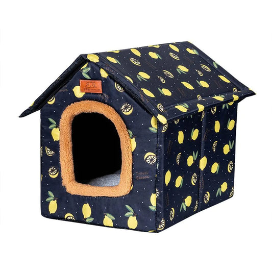 Younar Pet Houses, Warm Semi-Closed Pet Supplies with Practical Design, Weatherproof Removable Indoor Outdoor Dog Cat House, for Small, Middle and Large Cats and Dogs Benefit