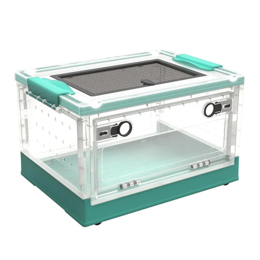 Younar Small Animal Breeding Box Easy to Clean Small Animal Habitat Pet Cage for Hedgehogs Hamsters Gerbils Spiders Snails Frogs Show Animals & Pet Supplies > Pet Supplies > Small Animal Supplies > Small Animal Habitats & Cages Younar Light Green  