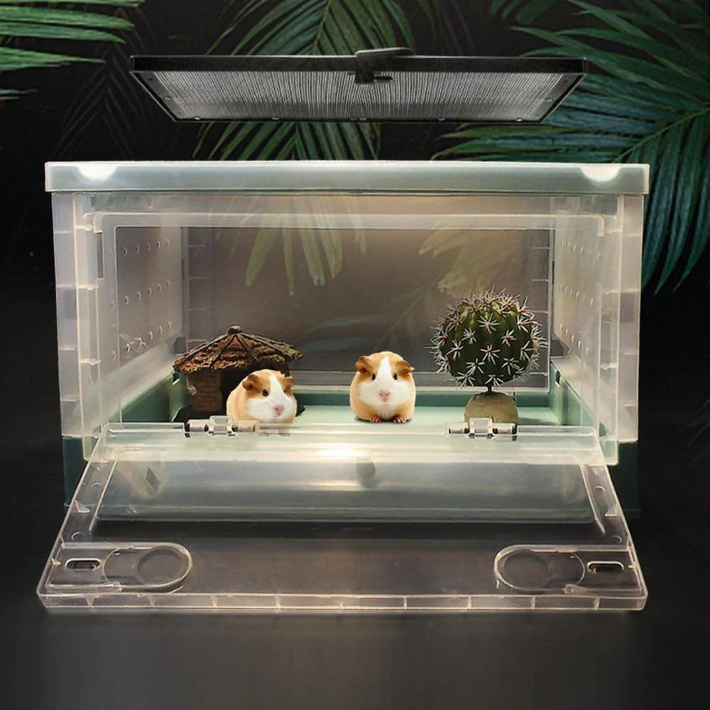 Younar Small Animal Breeding Box Easy to Clean Small Animal Habitat Pet Cage for Hedgehogs Hamsters Gerbils Spiders Snails Frogs Show Animals & Pet Supplies > Pet Supplies > Small Animal Supplies > Small Animal Habitats & Cages Younar   