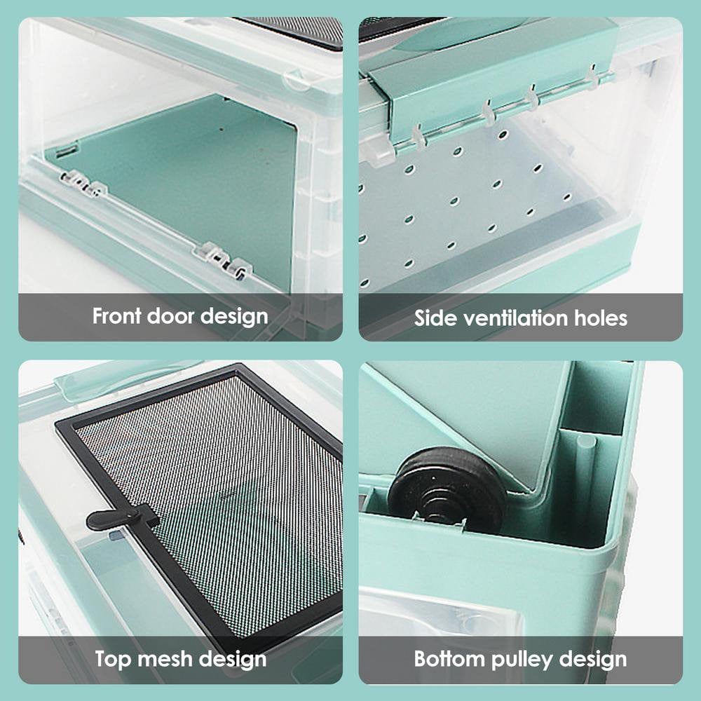 Younar Small Animal Breeding Box Easy to Clean Small Animal Habitat Pet Cage for Hedgehogs Hamsters Gerbils Spiders Snails Frogs Show Animals & Pet Supplies > Pet Supplies > Small Animal Supplies > Small Animal Habitats & Cages Younar   