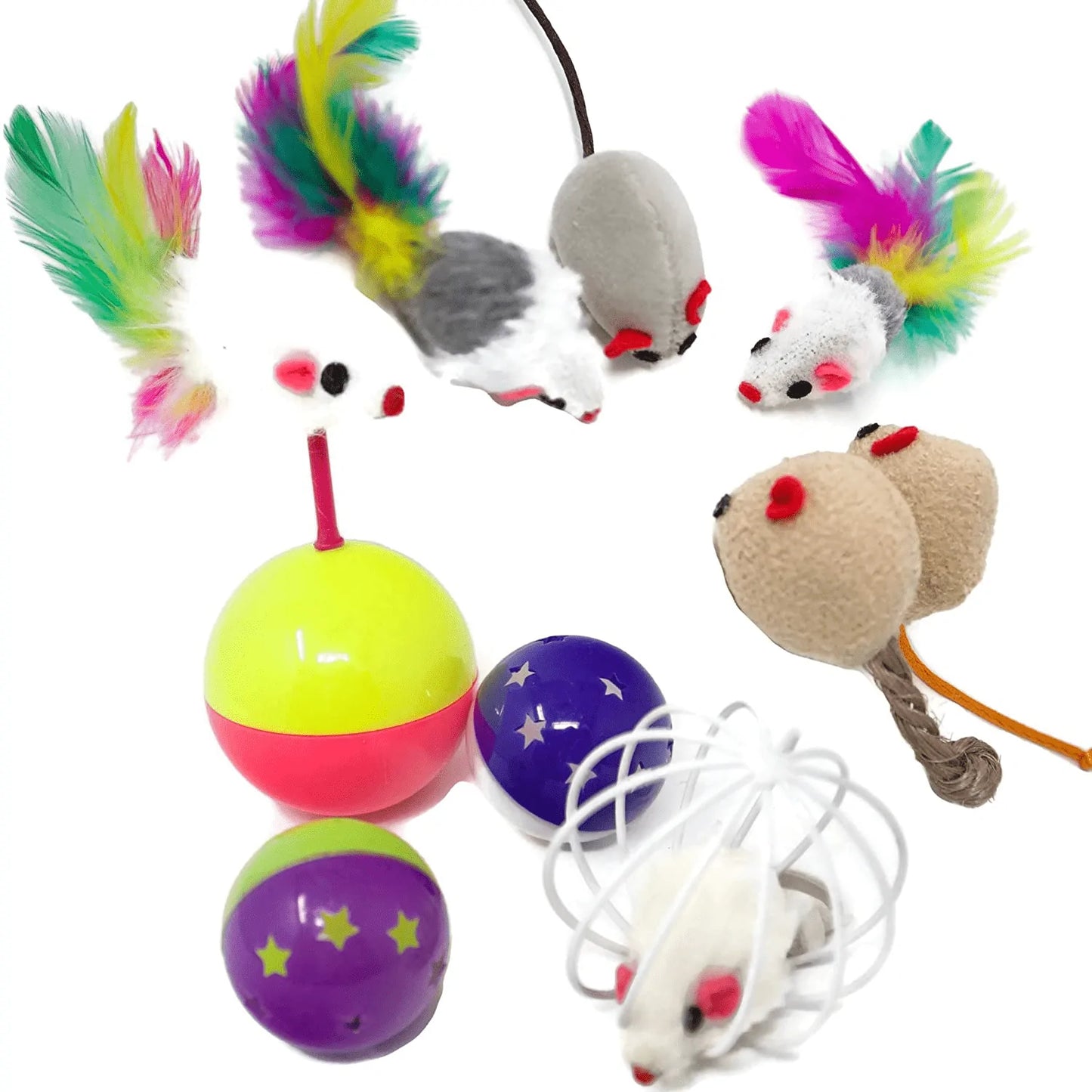 Youngever 24 Cat Toys Kitten Toys Assortments, Tunnel, Interactive Cat Teaser, Fluffy Mouse, Crinkle Balls for Cat, Kitty, Kitten Animals & Pet Supplies > Pet Supplies > Cat Supplies > Cat Toys Youngever LLC   