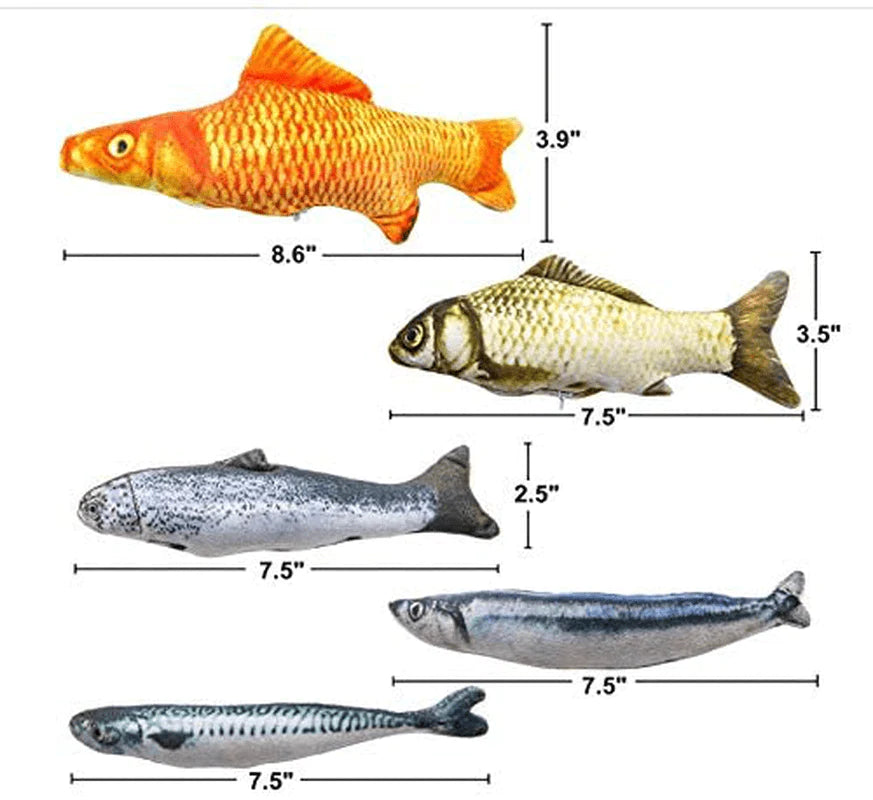 Youngever 7 Cat Toys Assortment with 5 Refillable Catnip Fish Cat Toys and 2 Catnip Fur Mouse Cat Toys, Extra Catnip for Refill, for Cat, Puppy, Kitty, Kitten, Ferret, Rabbit Animals & Pet Supplies > Pet Supplies > Cat Supplies > Cat Toys Youngever   