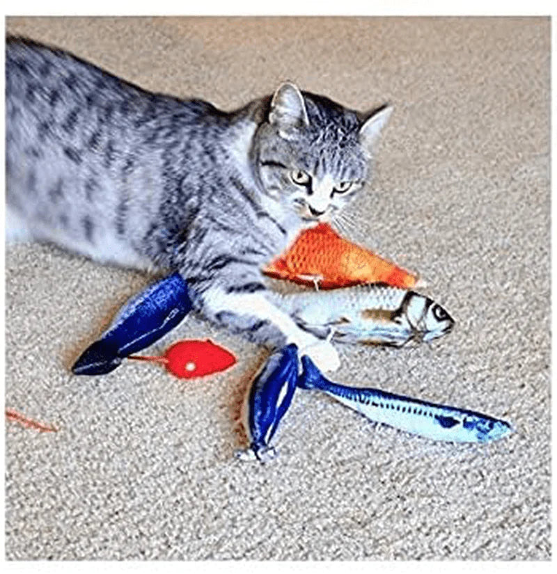 Youngever 7 Cat Toys Assortment with 5 Refillable Catnip Fish Cat Toys and 2 Catnip Fur Mouse Cat Toys, Extra Catnip for Refill, for Cat, Puppy, Kitty, Kitten, Ferret, Rabbit Animals & Pet Supplies > Pet Supplies > Cat Supplies > Cat Toys Youngever   