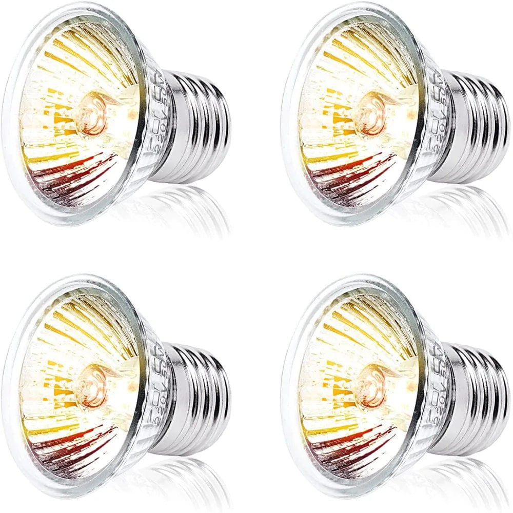 Yozhu E27 Heat Bulb 15W LED Tortoise Pet Heat Lamp 220V UVA+UVB E27 Aquarium Reptile Bulb, Pet Habitat Bulbs (4Pcs)  Yozhu   