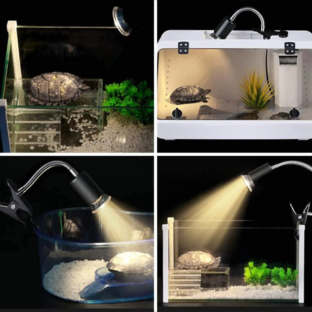 Yozhu E27 Heat Bulb 15W LED Tortoise Pet Heat Lamp 220V UVA+UVB E27 Aquarium Reptile Bulb, Pet Habitat Bulbs (4Pcs)  Yozhu   