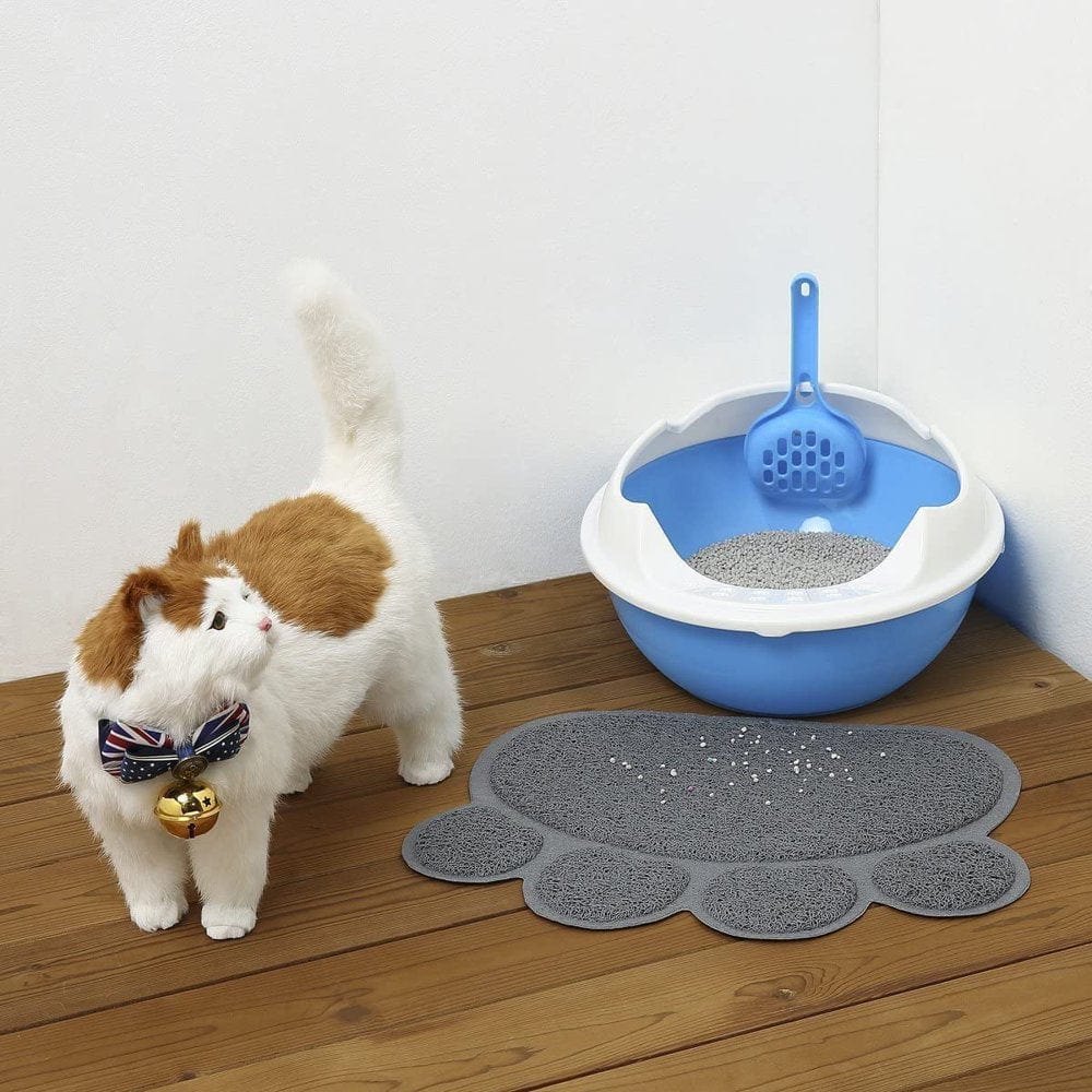 Yozhu Litter Box Mat Cat Litter Mat Dish Food Feeding Bowl Cleaning Mat 30*40Cm (Grey) Animals & Pet Supplies > Pet Supplies > Cat Supplies > Cat Litter Box Mats Yozhu   