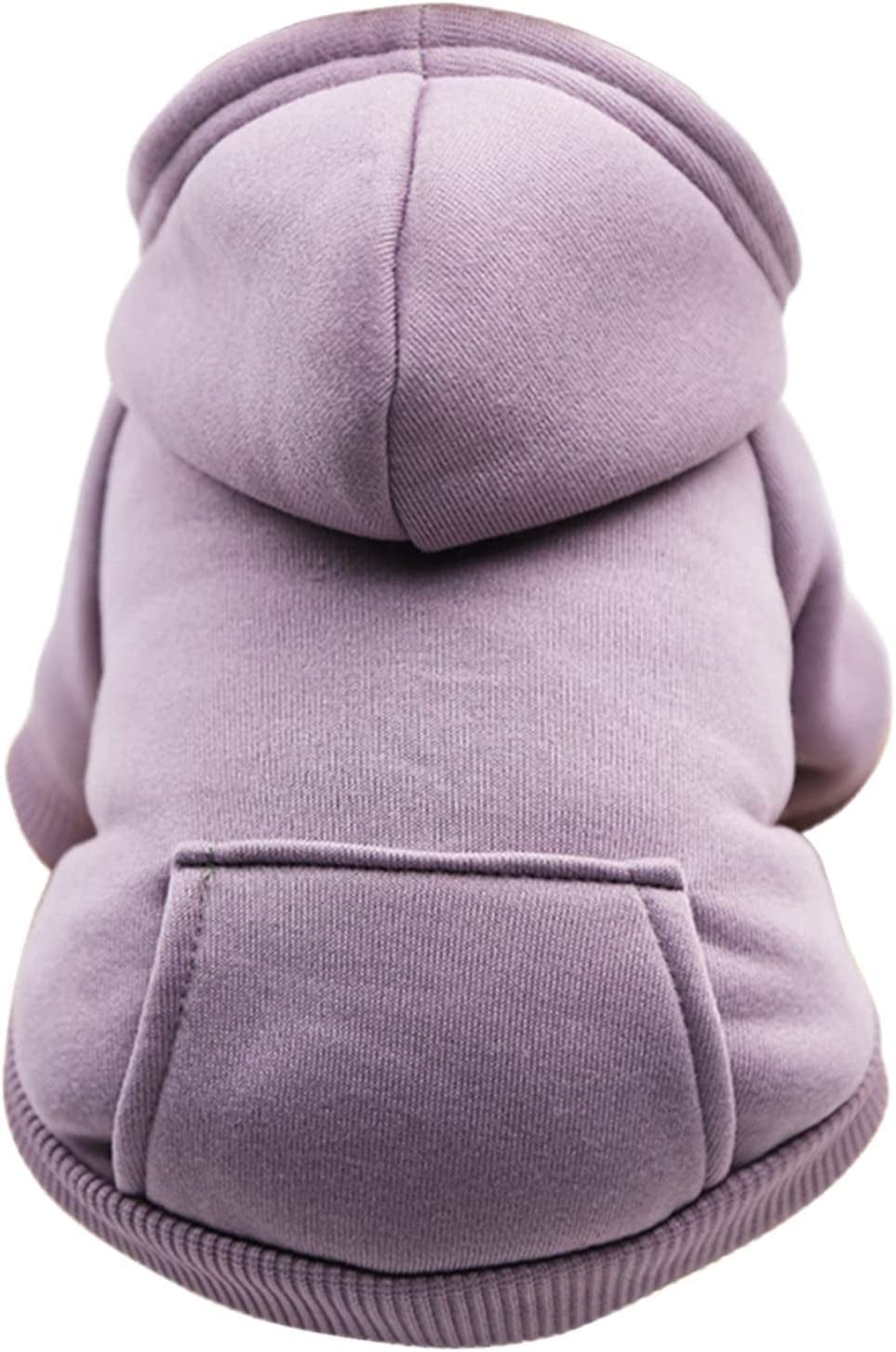 Ypfxvk Puppy Fleece Boy for Small Winter Medium Clothes Dog Warm Dogs Sweater Girl with Pocket Hoodie Fall Pet Clothes (Pink-2, XS) Animals & Pet Supplies > Pet Supplies > Dog Supplies > Dog Apparel Ypfxvk Purple-1 L 