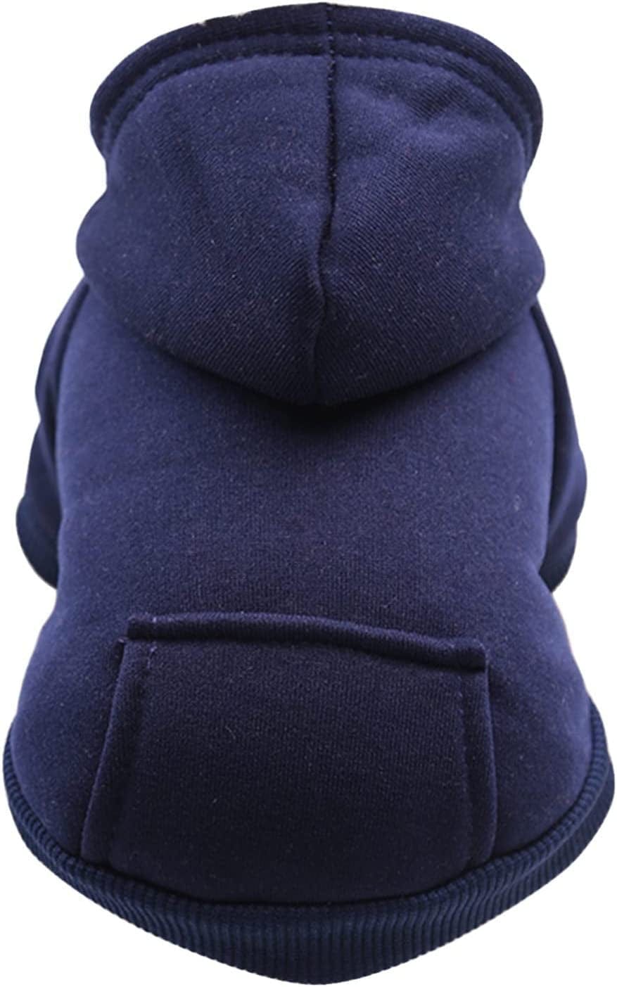 Ypfxvk Puppy Fleece Boy for Small Winter Medium Clothes Dog Warm Dogs Sweater Girl with Pocket Hoodie Fall Pet Clothes (Pink-2, XS) Animals & Pet Supplies > Pet Supplies > Dog Supplies > Dog Apparel Ypfxvk Navy-3 L 