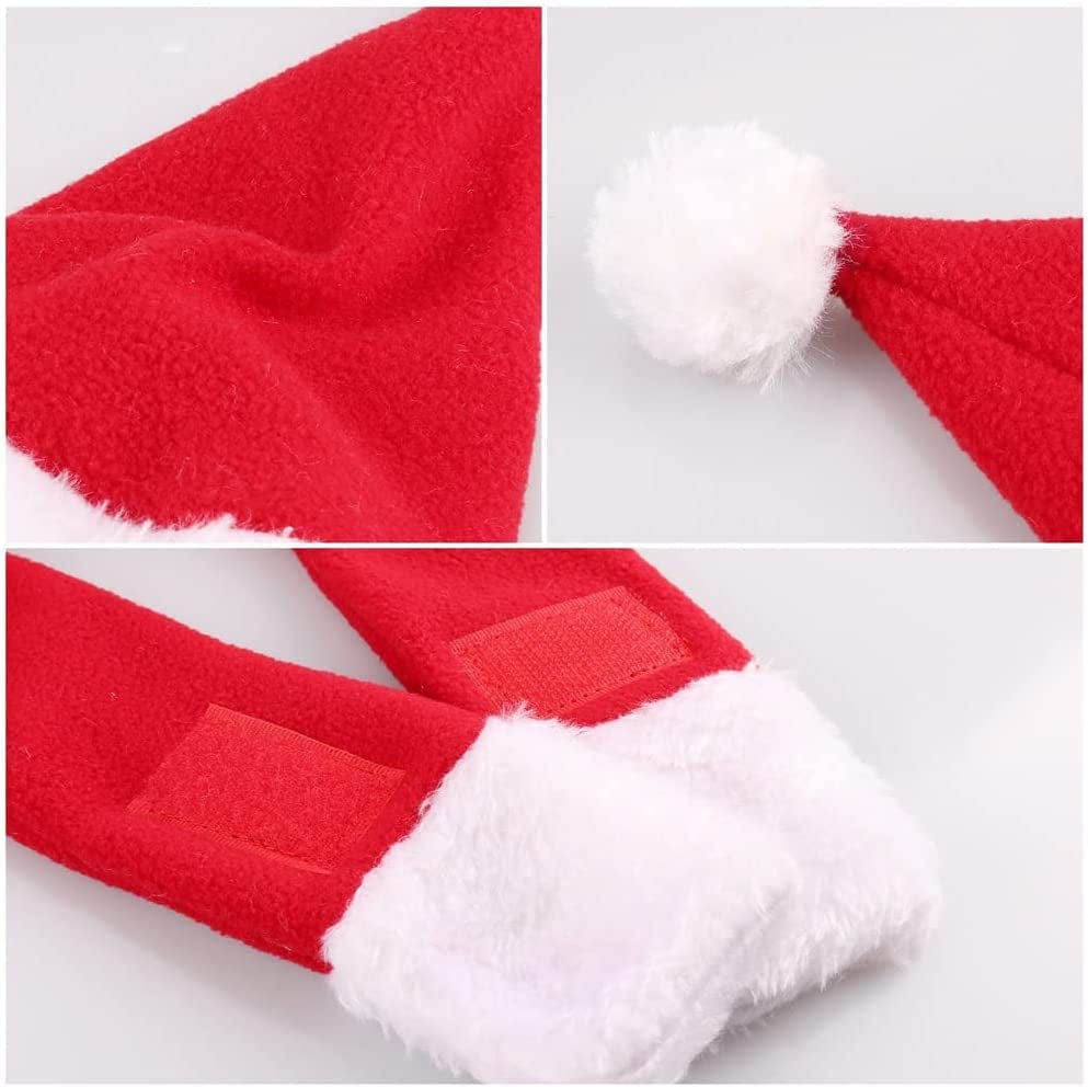 YUJUN 2PCS Cat Christmas Costume Christmas Pet Santa Hat with Scarf Outfit for Puppy Kitten Christmas Party Costume Supplies Animals & Pet Supplies > Pet Supplies > Dog Supplies > Dog Apparel YUJUN   