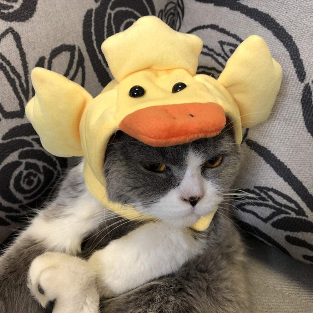 Yunhany Direct Pet Hat,Dog Cat Cute Novelty Cosplay Cap Small Animal Duck Shape Funny Headwear Xmas Halloween Festival Birthday Theme Party Photo Prop for Kitty Puppy Animals & Pet Supplies > Pet Supplies > Dog Supplies > Dog Apparel Yunhany Direct   