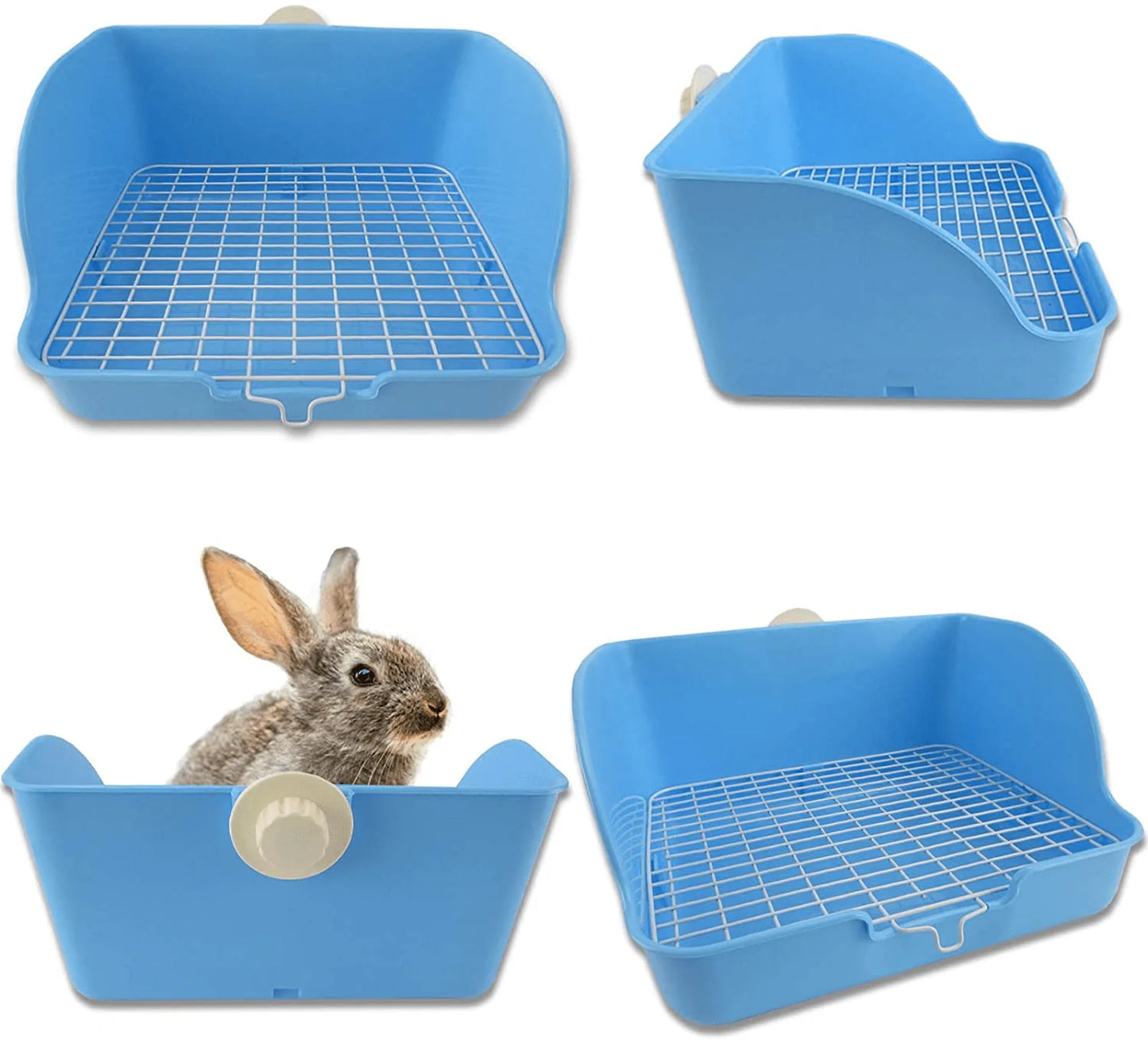 Yunhoo Rabbit Litter Box, Bunny Litter Box, Litter Box for Rabbit Guinea Pig Litter Box Large Rabbit Litter Box for Hamster, Adult Guinea Pigs, Chinchilla, Ferret, Small Animals Animals & Pet Supplies > Pet Supplies > Small Animal Supplies > Small Animal Bedding Yunhoo   