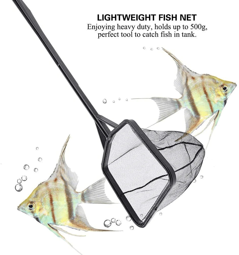 Yutiny Aquarium Fish Net Lightweight Nylon Meshy Fishing Net Fish Catching Mesh Fish Tank Square Fish Shrimp Net Aquarium Tool with Plastic Handle Animals & Pet Supplies > Pet Supplies > Fish Supplies > Aquarium Fish Nets Yutiny   