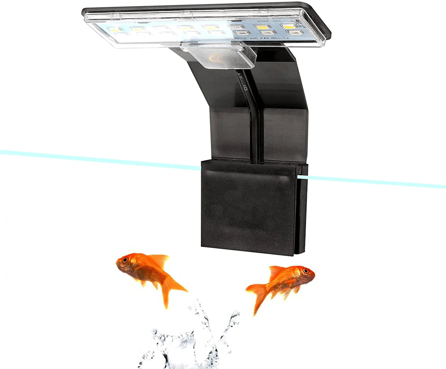 YXRAN X3 Libra Planted Aquarium Light 6W Fish Tank Clip on Light with 12 Color Changing Leds for 6Mm Thick Fish Tanks, Black