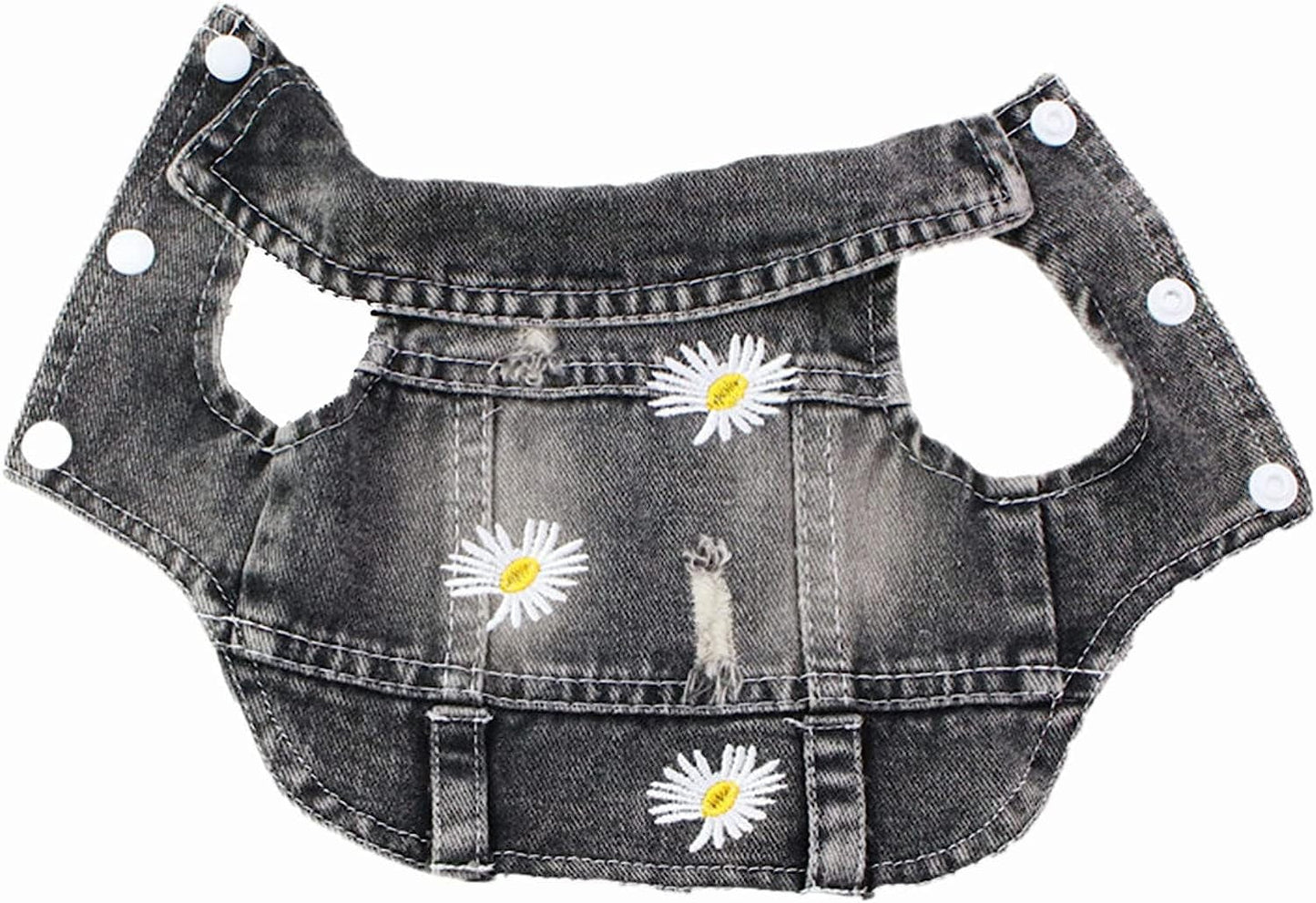 YZHZIIR Dog Jean Jacket,Machine Washable Pet Clothes Puppy Denim T-Shirt Coat Small Medium Dogs Lapel Vests Classic Hoodies Clothing for Chihuahua Yorkies Cowboy Vest Dog Dress Animals & Pet Supplies > Pet Supplies > Dog Supplies > Dog Apparel YZHZIIR   