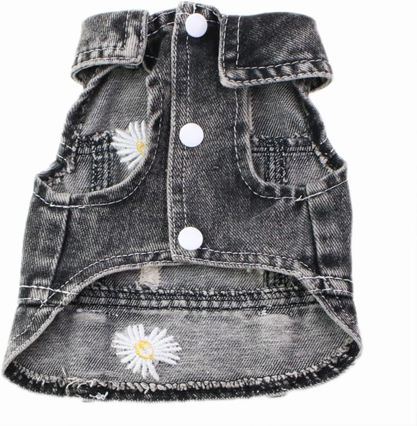 YZHZIIR Dog Jean Jacket,Machine Washable Pet Clothes Puppy Denim T-Shirt Coat Small Medium Dogs Lapel Vests Classic Hoodies Clothing for Chihuahua Yorkies Cowboy Vest Dog Dress Animals & Pet Supplies > Pet Supplies > Dog Supplies > Dog Apparel YZHZIIR   