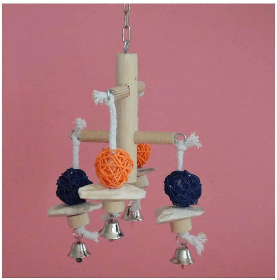 YZJC Parrot Playground-Bird Perches Nest Play Stand Gym Parrot Playground Playgym Playpen Playstand Swing Bridge Wood Climb Ladders Wooden Conures Parakeet Macaw African Animals & Pet Supplies > Pet Supplies > Bird Supplies > Bird Gyms & Playstands YZJC   