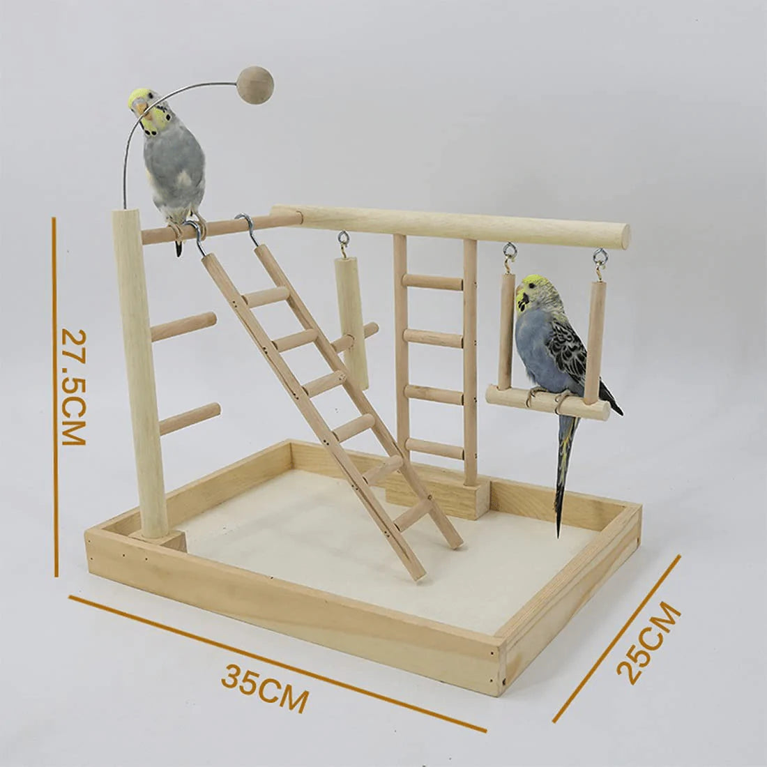 YZJC Pet Play Stand with Ladder Swing for Birds/Parrot Playstand Bird Play Stand Cockatiel Playground Wood Perch Gym Playpen Toys Exercise Play Animals & Pet Supplies > Pet Supplies > Bird Supplies > Bird Gyms & Playstands YZJC   