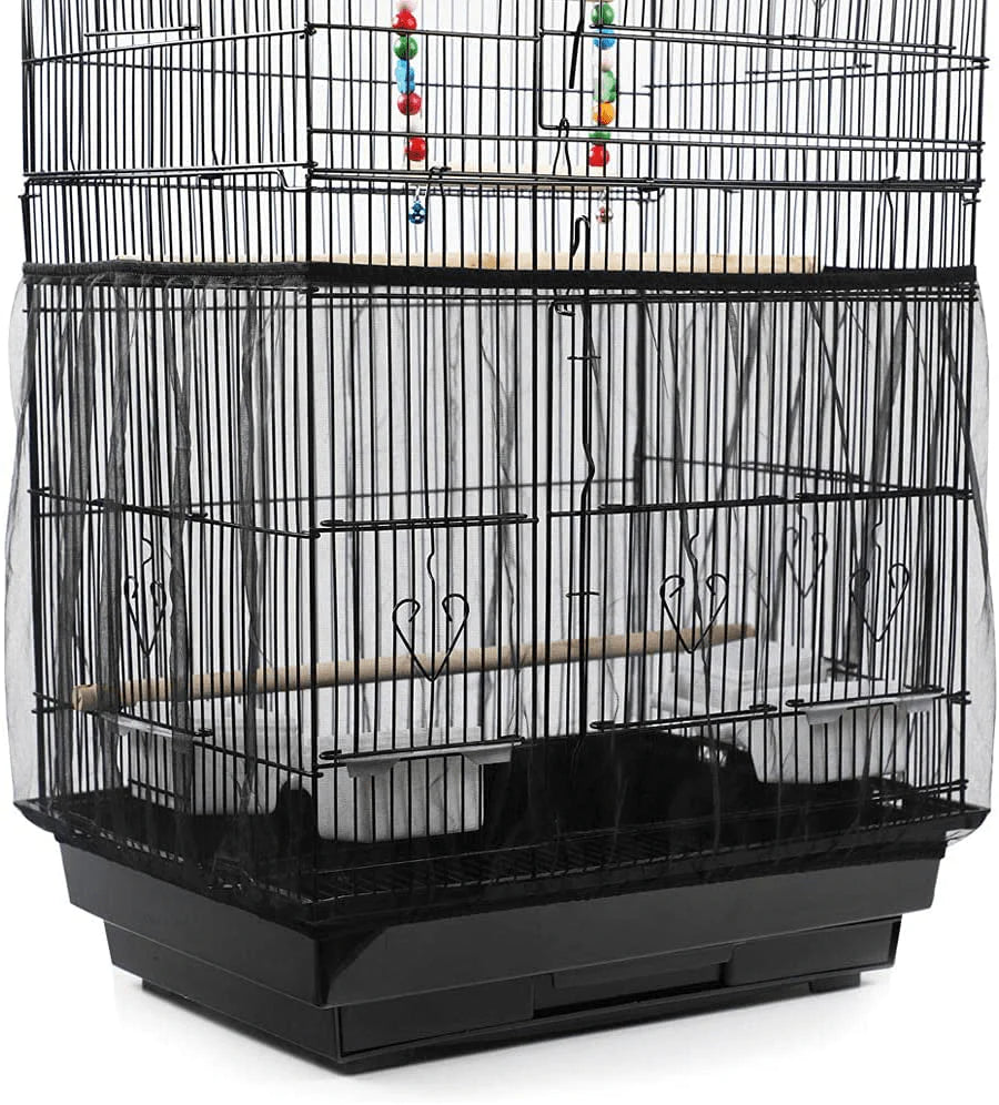 ZAP Extra Large Size Universal Bird Cage Guard Net Cover Seed Catcher with 1Pcs of Feeding Spoon,Nylon Mesh Soft Airy Bird Cage Net Skirt for round Square Cages Animals & Pet Supplies > Pet Supplies > Bird Supplies > Bird Cage Accessories Nothers   