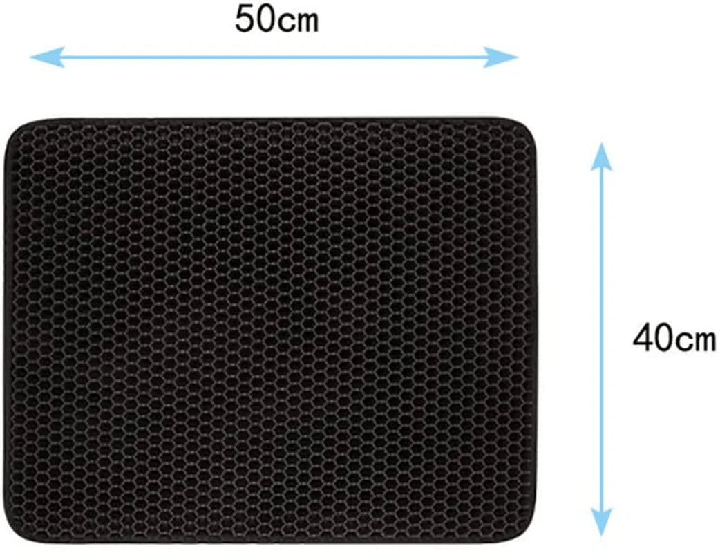 Zcargel Car Foot Mat Double Layer Honeycomb Cat Mat Folding Washable Cat Litter Mat Cat Litter Tray Mat Car Mat 45Cmx60Cm / 40Cmx50Cm Animals & Pet Supplies > Pet Supplies > Cat Supplies > Cat Litter Box Mats Zcargel   