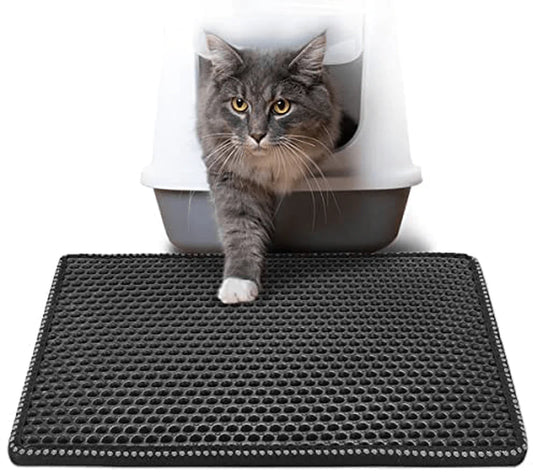 ZDHBOG Cat Litter Mat for Corner Litterbox,Litter Boxes Trapper Mat,Kitty Litter Trapping Mats for Sifting Litter Box,Honeycomb Double Layer Design Waterproof Urine Proof Cat Litterbox Mat for Floor Animals & Pet Supplies > Pet Supplies > Cat Supplies > Cat Litter Box Mats ZDHBOG   