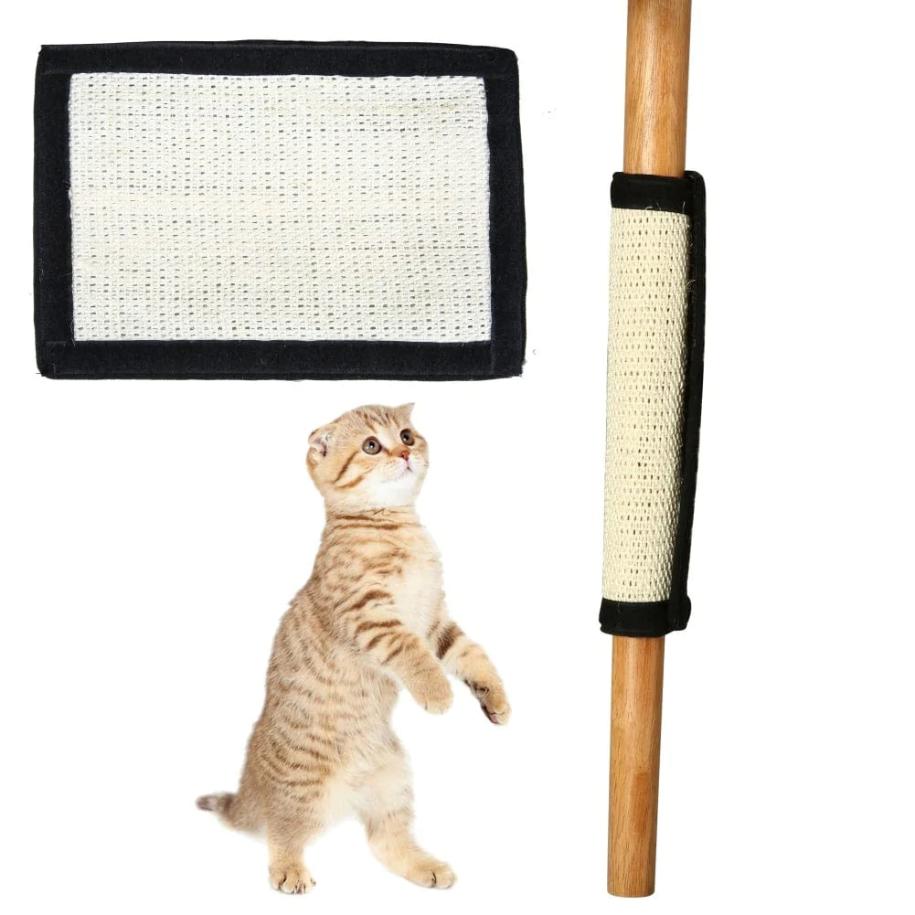 ZEDWELL Cat Scratch Pad Mat, Sisal Cat Scratching Post Toy Cat Scratcher Mat for Wrapping around Table Couch Chair Furniture Leg to Prevent Furniture Scratching