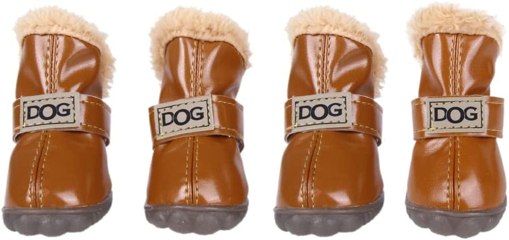 ZEKOO Dog Shoes for Winter Snow Dog Boots anti Slip Waterproof Paw Protectors for Small Dogs Puppy Booties Soft Rubber Sole Sneaker(Size 3, Brown) Animals & Pet Supplies > Pet Supplies > Dog Supplies > Dog Apparel ZEKOO Coffee 1 