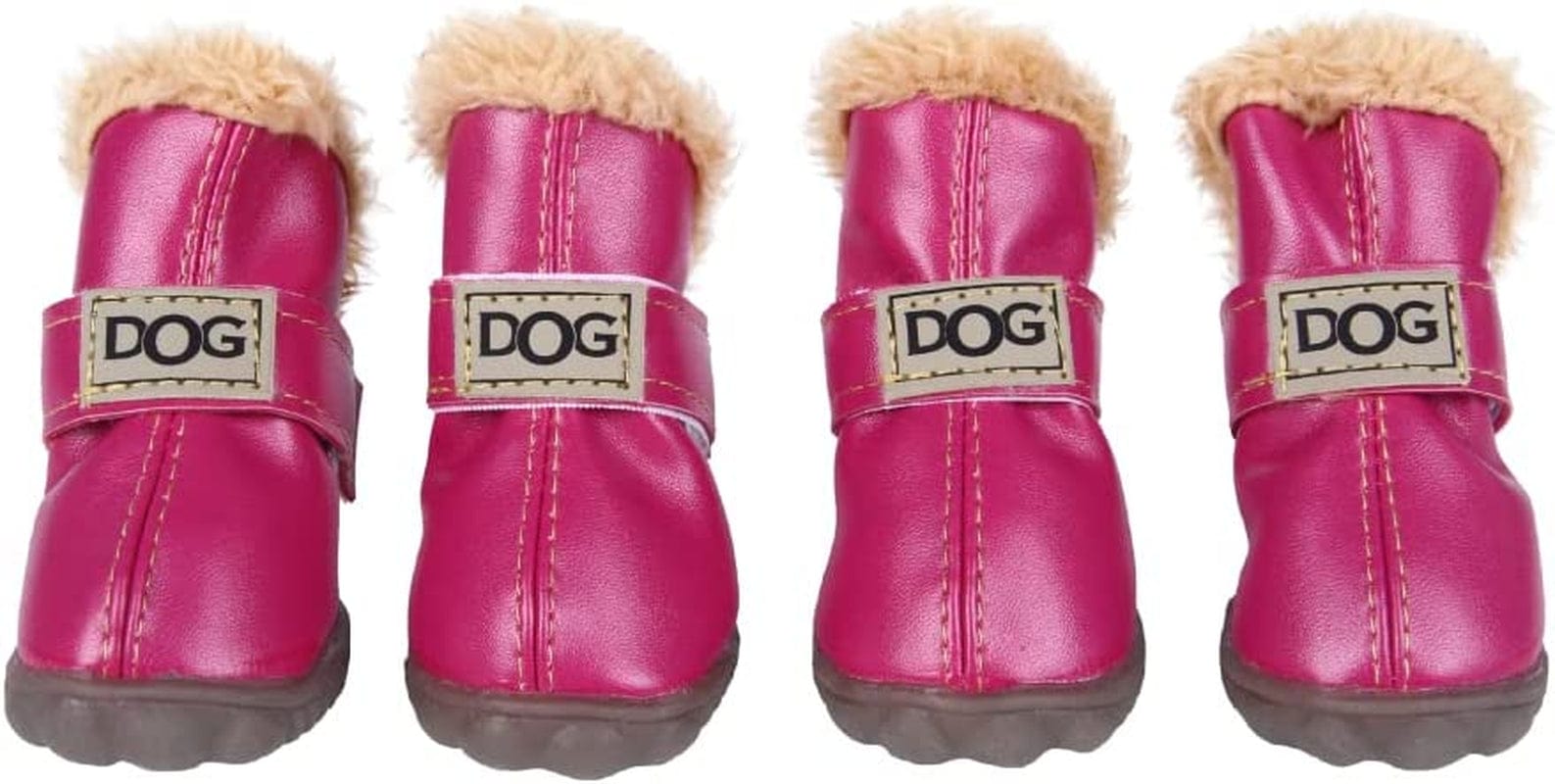 ZEKOO Dog Shoes for Winter Snow Dog Boots anti Slip Waterproof Paw Protectors for Small Dogs Puppy Booties Soft Rubber Sole Sneaker(Size 3, Brown) Animals & Pet Supplies > Pet Supplies > Dog Supplies > Dog Apparel ZEKOO Pink 3 