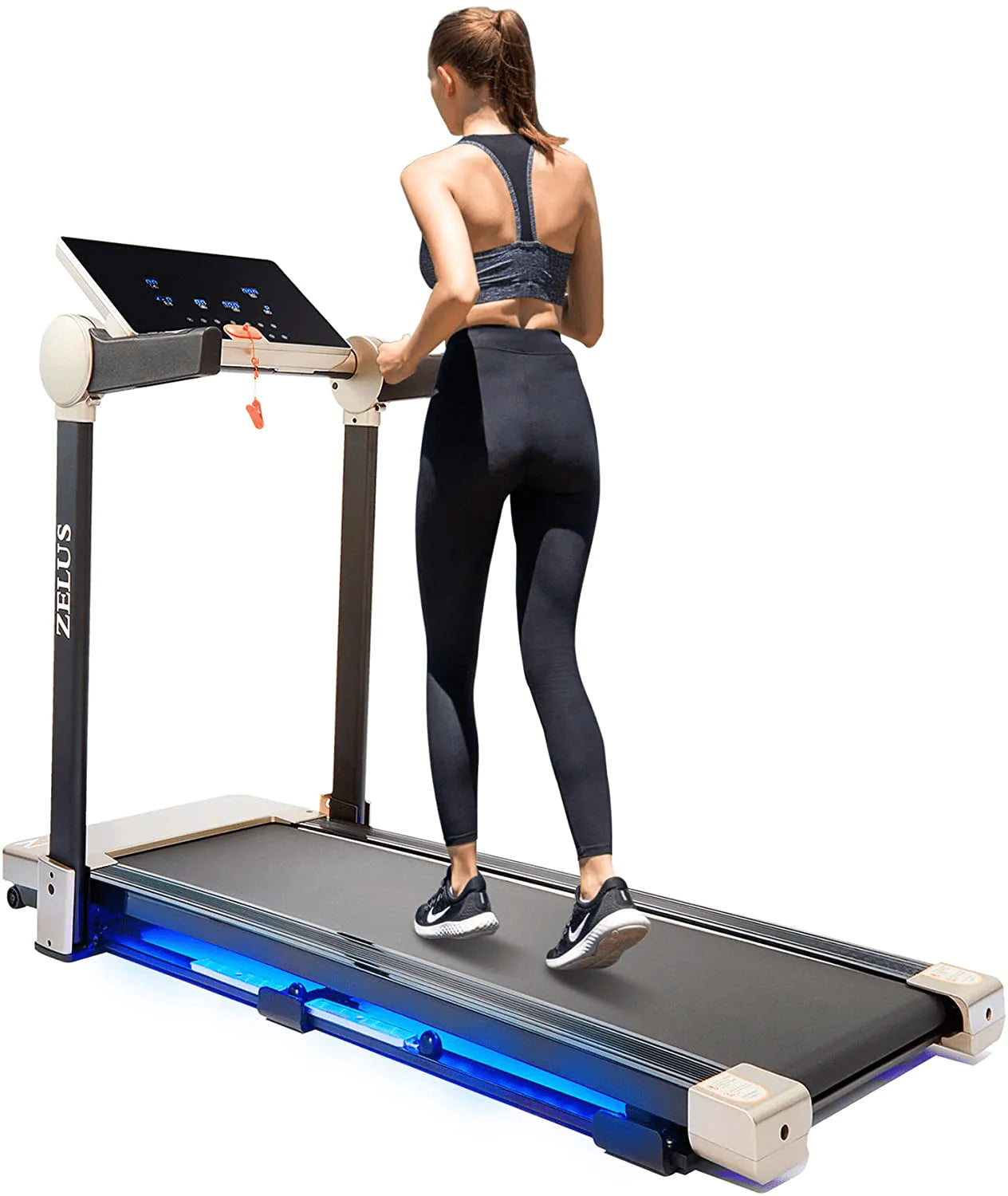 ZELUS 3HP Folding Treadmill for Home or Office | Home Gym Exercise Equipment up to 7.5Mph Cardio Training with Free Sports App, Bluetooth Speaker, Heart Rate Monitor, Magnetic Shock Absorption Animals & Pet Supplies > Pet Supplies > Dog Supplies > Dog Treadmills Z ZELUS   