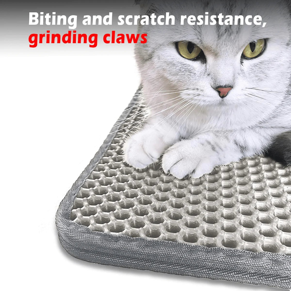 Zengup Cat Matts for Litter Box, Cat Litter Tray Mat Is Easy to Clean for Sleeping Scratching Resting Playing