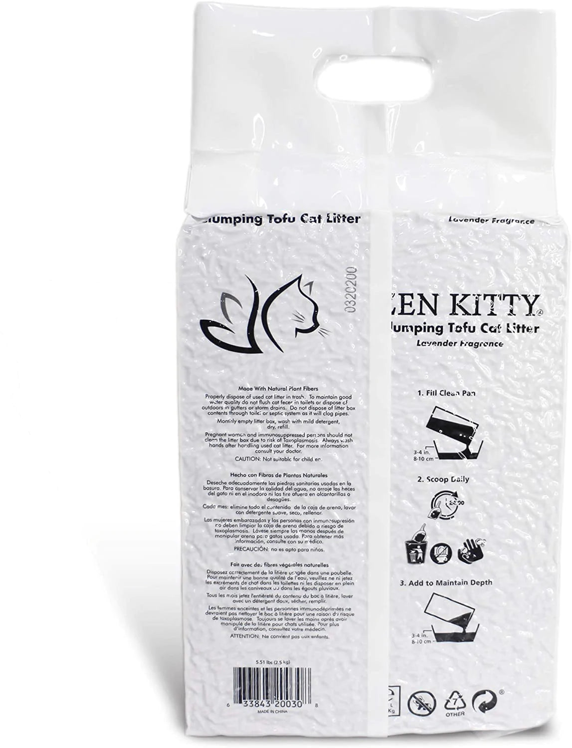 Zenkitty Clumping Tofu Cat Litter Lavender Fragrance, Purple (20030) Animals & Pet Supplies > Pet Supplies > Cat Supplies > Cat Litter ZEN KITTY   