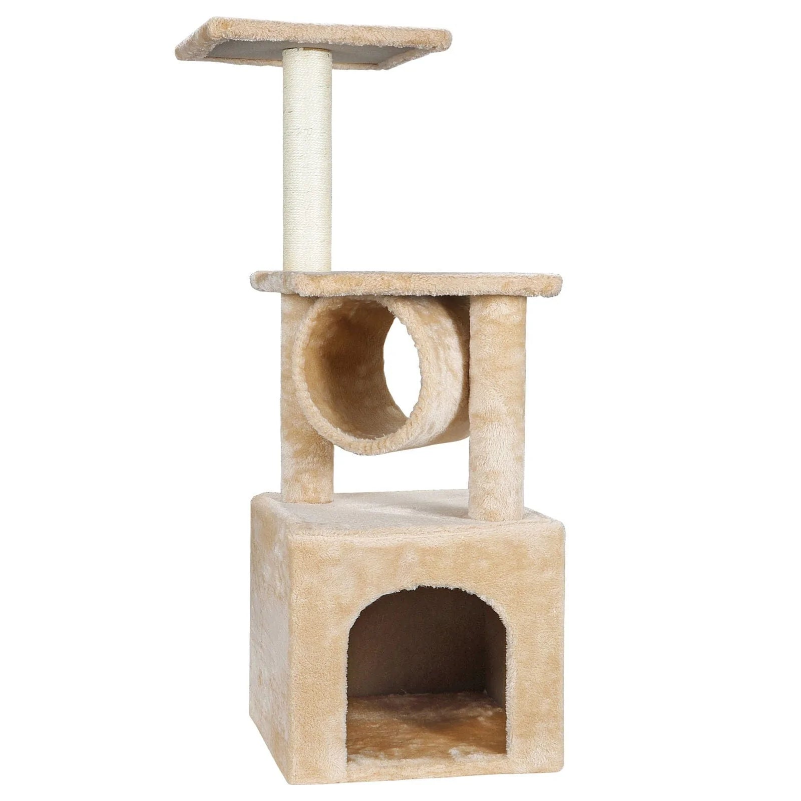 Zenstyle 36" Cat Tree Activity Climber Tower with Plush Perch and Sisal Post for Kittens, Pet Kitty Play House Furniture Animals & Pet Supplies > Pet Supplies > Cat Supplies > Cat Furniture P01-2222-G4   