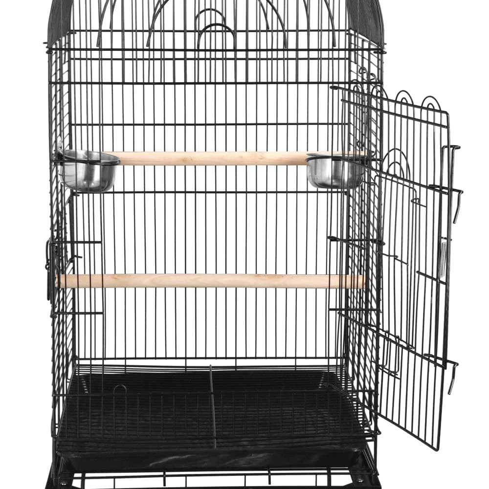 ZENSTYLE 63.9" Rolling Bird Cage Detachable Stand Cockatiel Canary Medium Pet House Animals & Pet Supplies > Pet Supplies > Bird Supplies > Bird Cages & Stands ZenStyle   