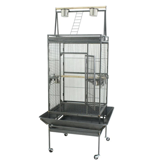 ZENSTYLE Large Space Bird Cage with Rolling Stand Metal Frame 68"H, Black Animals & Pet Supplies > Pet Supplies > Bird Supplies > Bird Cages & Stands ZENSTYLE   