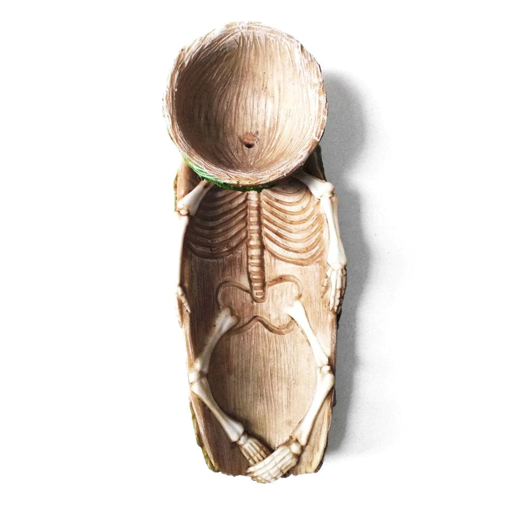 ZENTREE Skeleton Reptile Food Bowl Amphibian Pet Bearded Dragon Cage Rock Decoration Water Injection Humidification Function Animals & Pet Supplies > Pet Supplies > Reptile & Amphibian Supplies > Reptile & Amphibian Food ZENTREE   